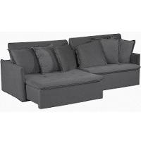 Sofá 6 Lugares 2.90 Mt Com Molas Retrátil E Reclinável Cinza - 7