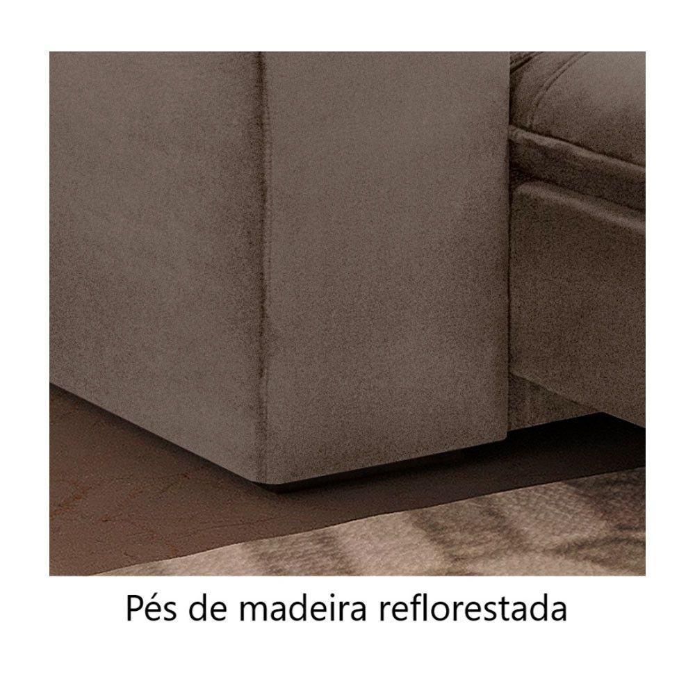 Sofá Retrátil E Reclinável Orion 2,10m 03 Lugares Txr Bege - 3