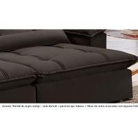 Sofá Retrátil E Reclinável Apolo 2,90m 5 Lugares Marrom - 6