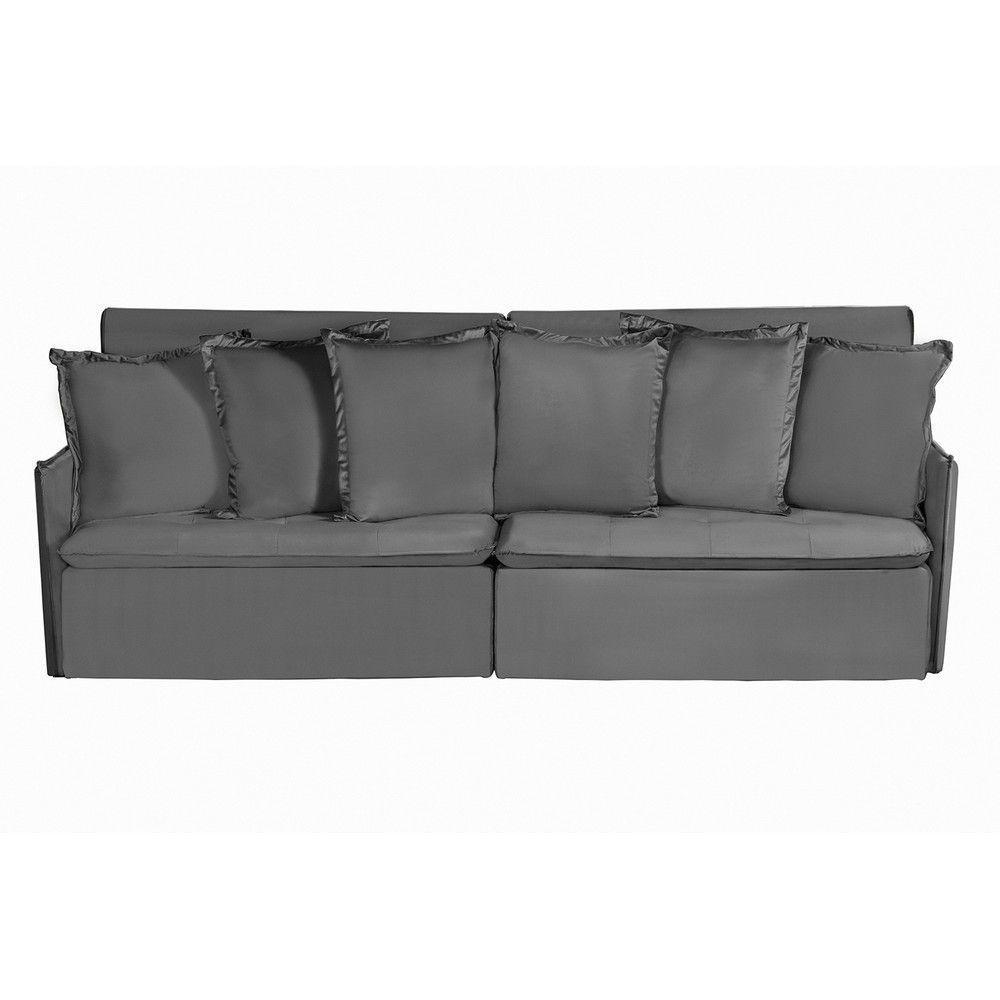 Sofá 5 Lugares 2.90 Mt Com Molas Retrátil E Reclinável Cinza - 6