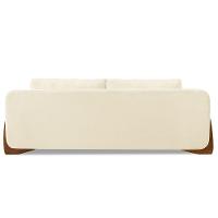 Sofá 2 Lugares 1,60m Lottus Bege Pés Castanho-Pallazio - 5