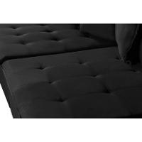 Sofá 5 Lugares 2.90 Mt Com Molas Retrátil E Reclinável Preto - 6