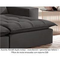 Sofá Retrátil E Reclinável Orion 2,10m 03 Lugares Txr Cinza - 6