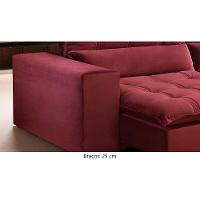 Sofá Retrátil E Reclinável Orion 2,90m 05 Lugares Txr Bordô