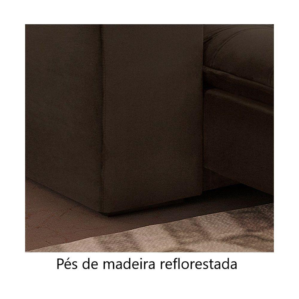 Sofá Retrátil E Reclinável Orion 2,50m 04 Lugares Txr Marrom - 3