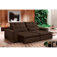 Sofá Retrátil E Reclinável Orion 2,50m 04 Lugares Txr Marrom - 1