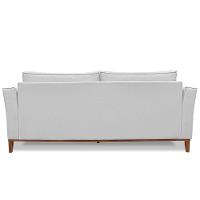 Sofá Living 2 Lugares 1,70M Vega Linho Pés Castanho Cinza - 3