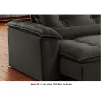 Sofá Retrátil E Reclinável Apolo 2,90m 5 Lugares Cinza - 7