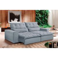 Sofá Retrátil E Reclinável Orion 2,90m 05 Lugares Txr Prata - 1