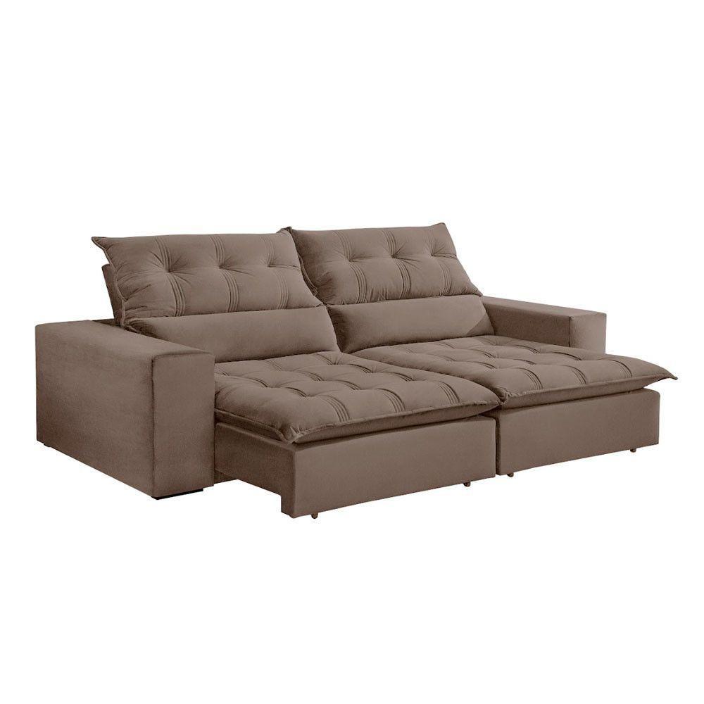 Sofá Retrátil E Reclinável Orion 2,90m 05 Lugares Txr Bege - 8