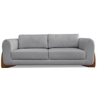 Sofá 2 Lugares 1,60m Lottus Pés Castanho-Pallazio Grafite - 7