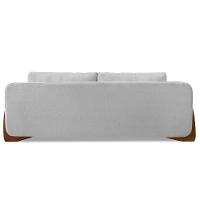 Sofá 2 Lugares 1,80m Lottus Cinza Pés Castanho-Pallazio - 5