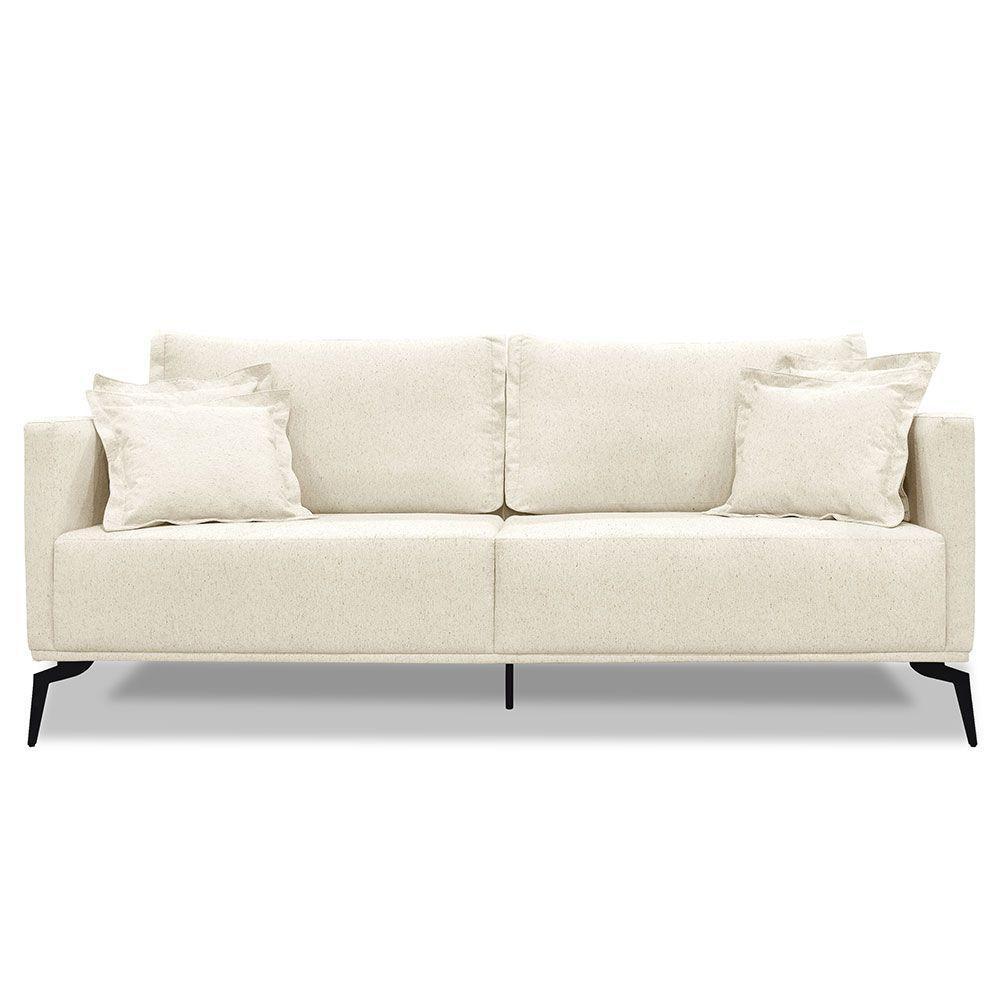 Sofá Living 2 Lugares 1,80M Natural Pés Metálicos - 8