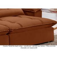 Sofá Retrátil E Reclinável Apolo 2,10m 3 Lugares Terracota - 11