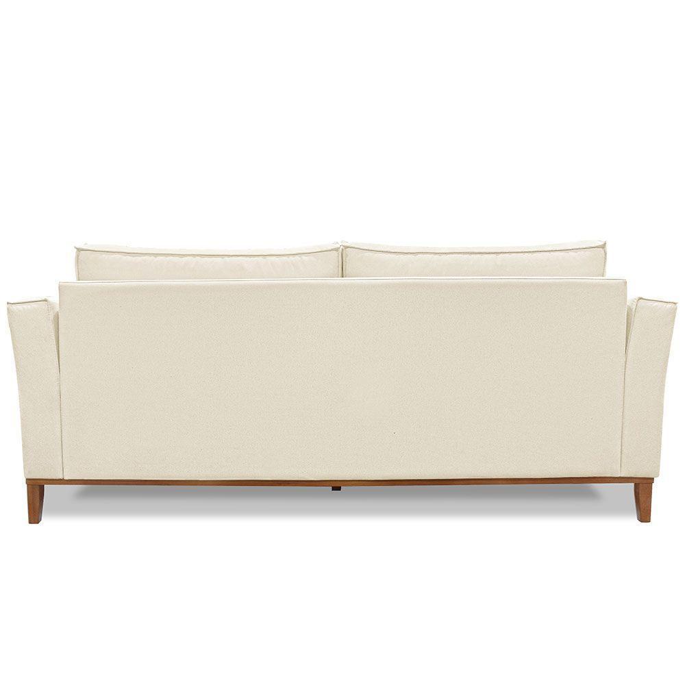 Sofá Living 2 Lugares 1,70M Vega Linho Pés Castanho Natural - 3