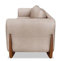 Sofá 2 Lugares 1,80m Lottus Areia Pés Castanho-Pallazio - 11