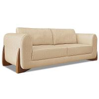 Sofá 2 Lugares 1,80m Lottus Pés Castanho-Pallazio Dourado - 1