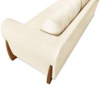 Sofá 2 Lugares 1,80m Lottus Pés Castanho-Pallazio Bege - 2