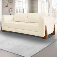 Sofá 2 Lugares 1,80m Lottus Pés Castanho-Pallazio Bege - 6