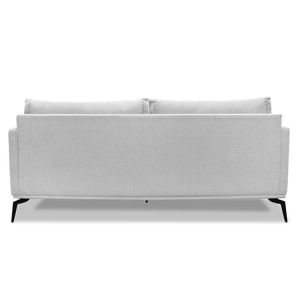 Sofá Living 2 Lugares 1,80M Sirius Linho Cinza Pés Metálicos - 4