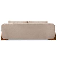 Sofá 2 Lugares 1,60m Lottus Areia Pés Castanho-Pallazio - 5