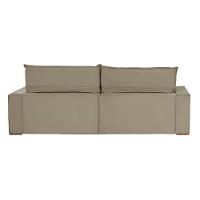 Sofá 5 Lugares 2,50 Mt Com Molas Retrátil E Reclinável Bege - 6