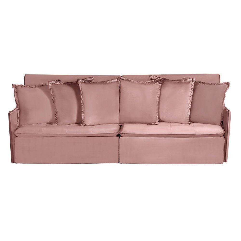 Sofá 5 Lugares 2.50 Mt Com Molas Retrátil E Reclinável Rose - 10