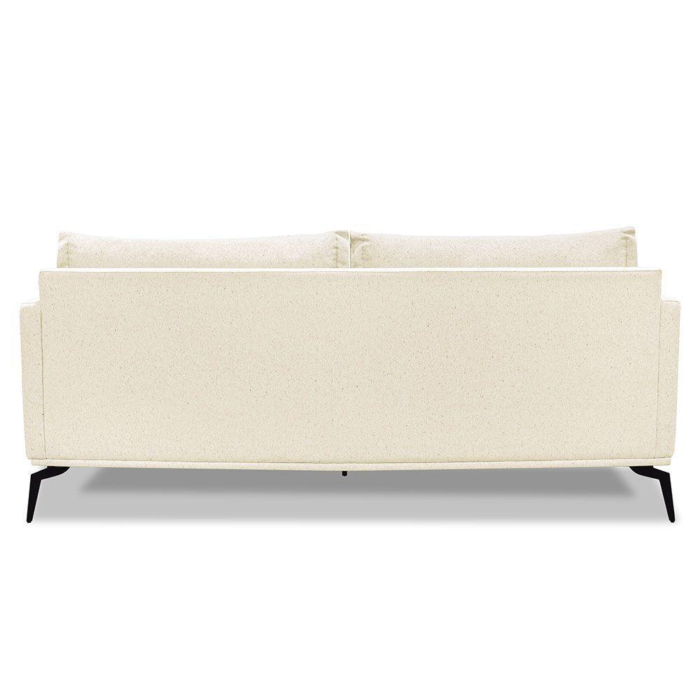 Sofá Living 2 Lugares 1,80M Sirius Linho Bege Pés Metálicos - 4