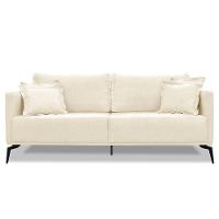 Sofá Living 2 Lugares 1,80M Sirius Linho Bege Pés Metálicos - 21