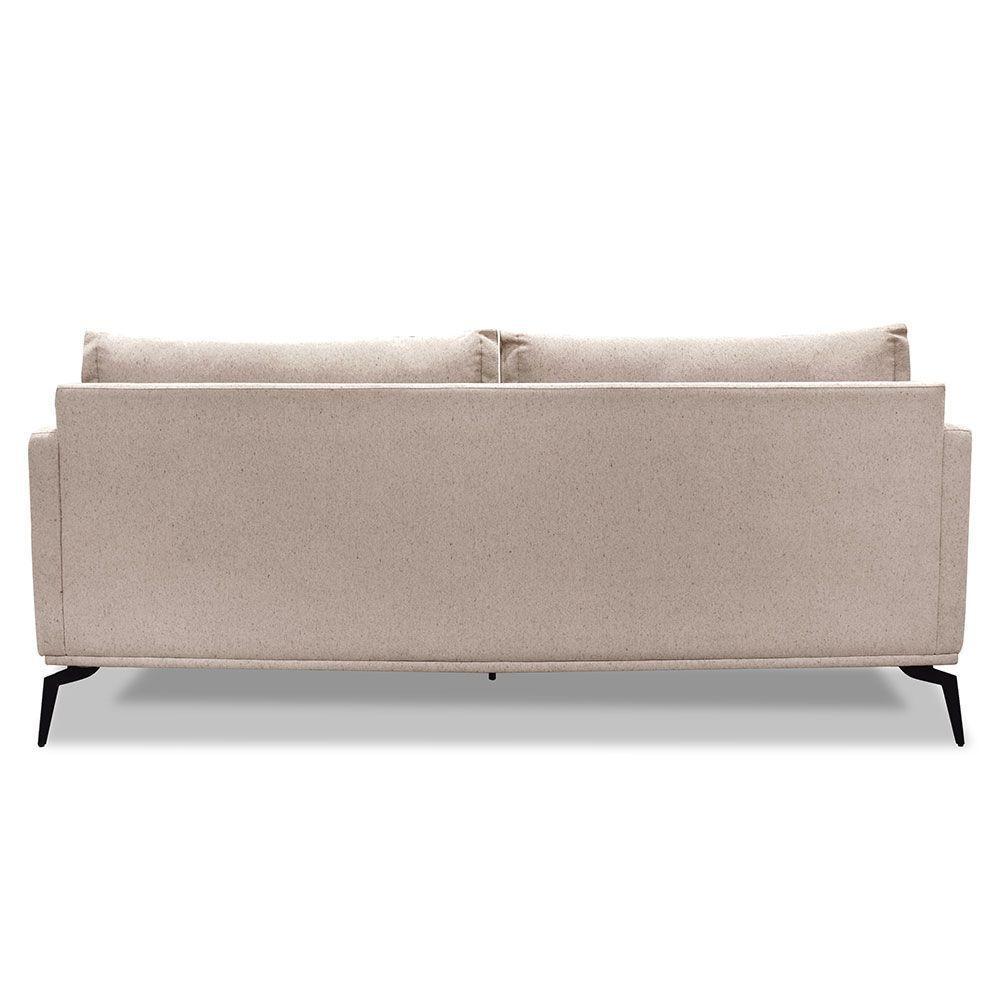 Sofá Living 2 Lugares 1,60M Sirius Linho Pés Metálicos Areia - 4