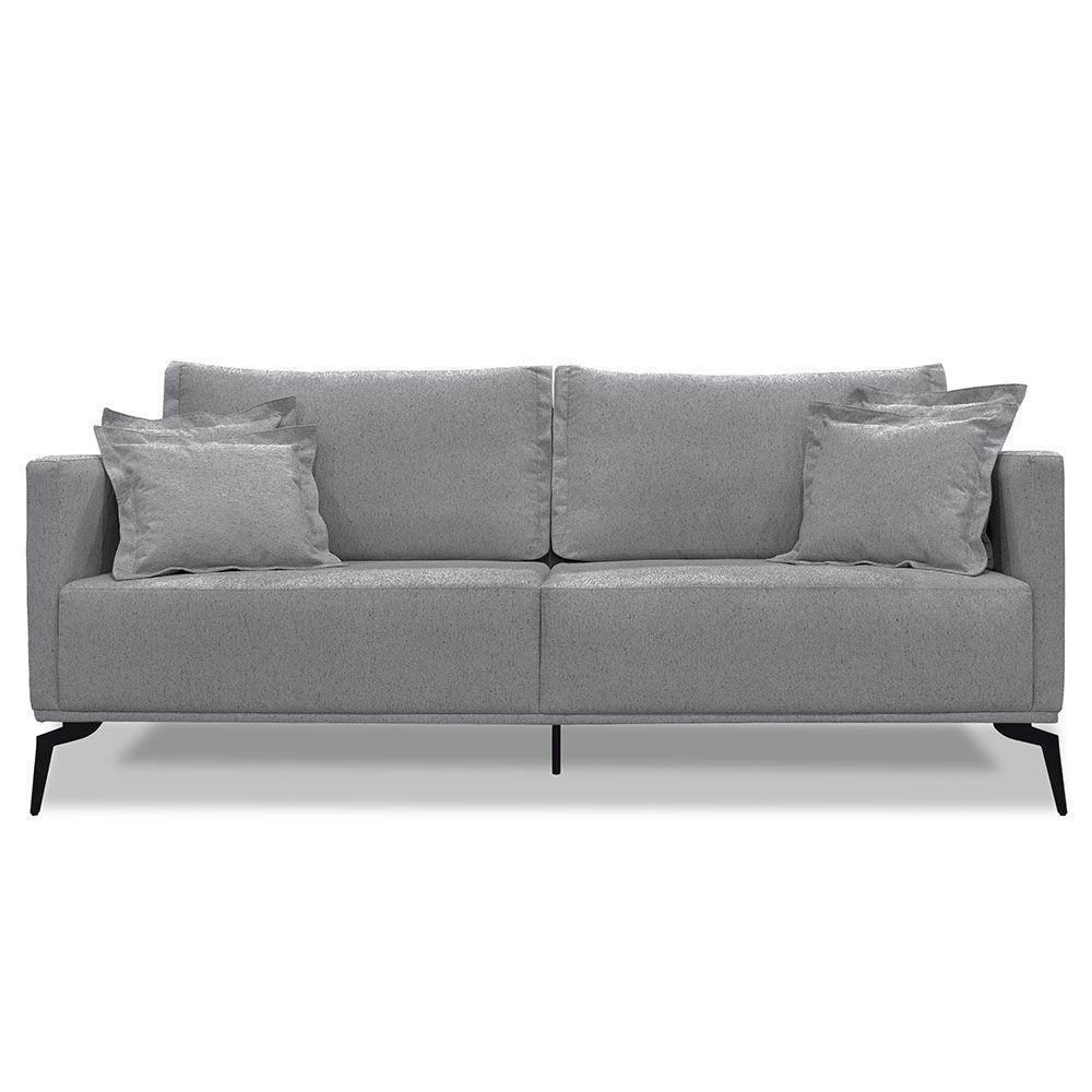 Sofá Living 2 Lugares 1,80M Pés Metálicos Grafite - 6