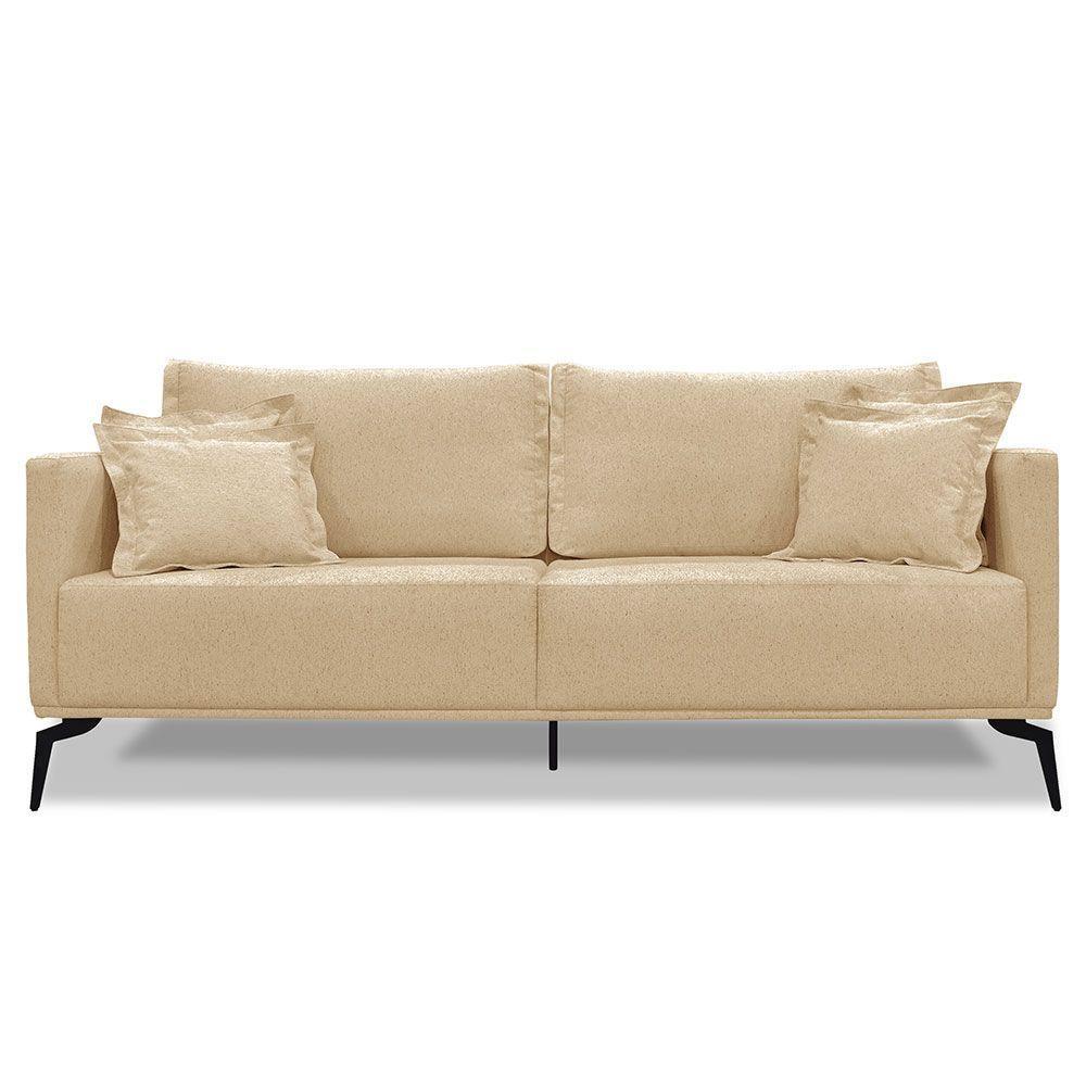 Sofá Living 2 Lugares 1,60M Pés Metálicos Dourado - 6