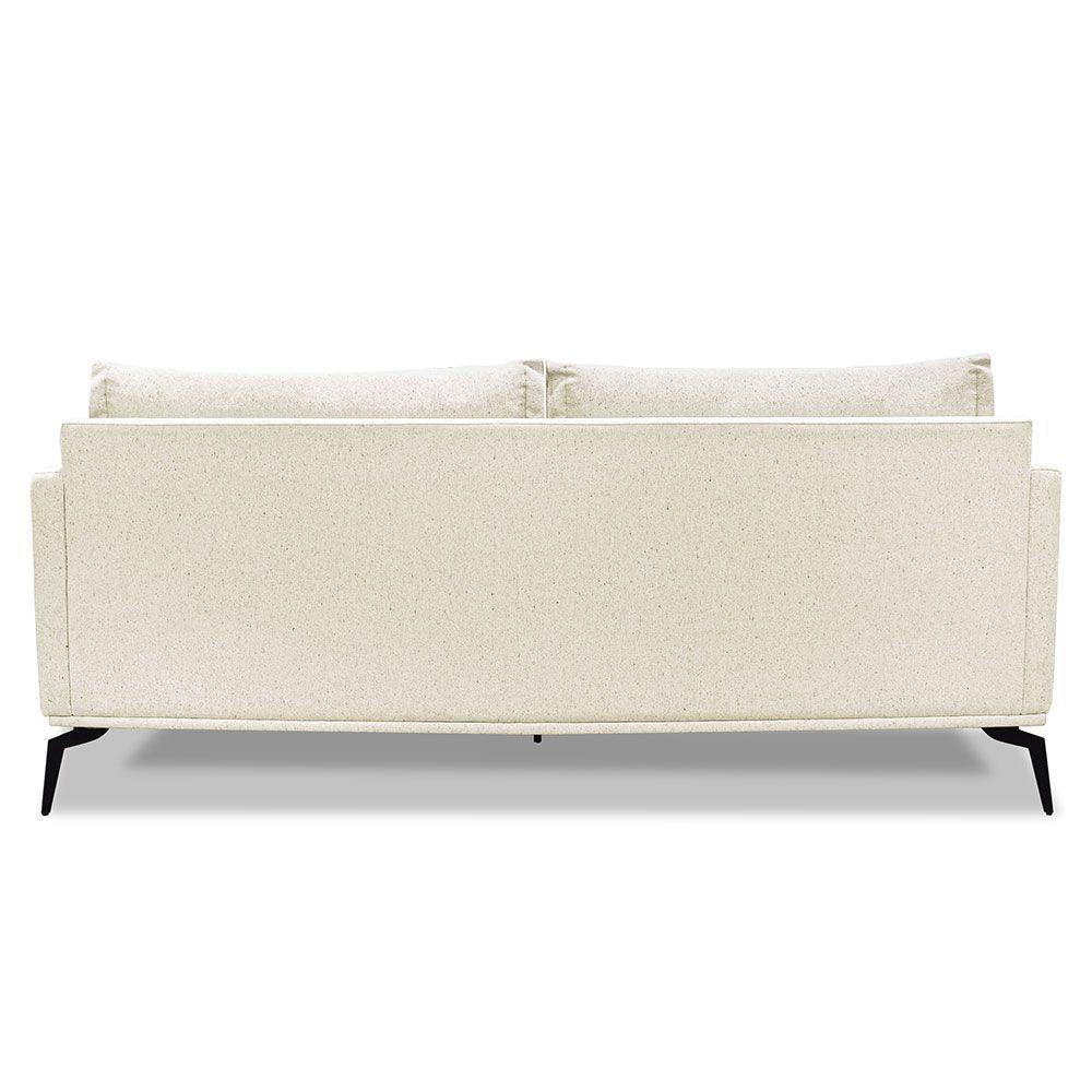 Sofá Living 2 Lugares 1,80M Pés Metálicos Natural - 4