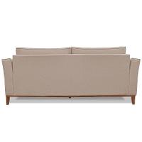 Sofá Living 2 Lugares 1,90M Vega Linho Pés Castanho Areia