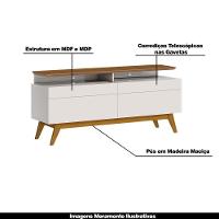 Rack Bancada 2 Gavetas Com Nicho 146cm Amy Off White/freijó