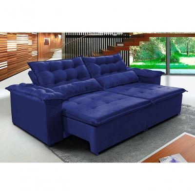 Sofá Top Veneza 200cm Retrátil E Reclinável Azul - Ws