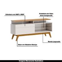 Rack Bancada 1 Gaveta Com Nicho 146cm Amy Off White/nature - 7