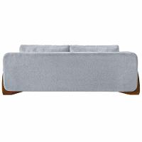 Sofá 3 Lugares 250cm Pés Em Madeira Buzz Cinza Rústico - 9