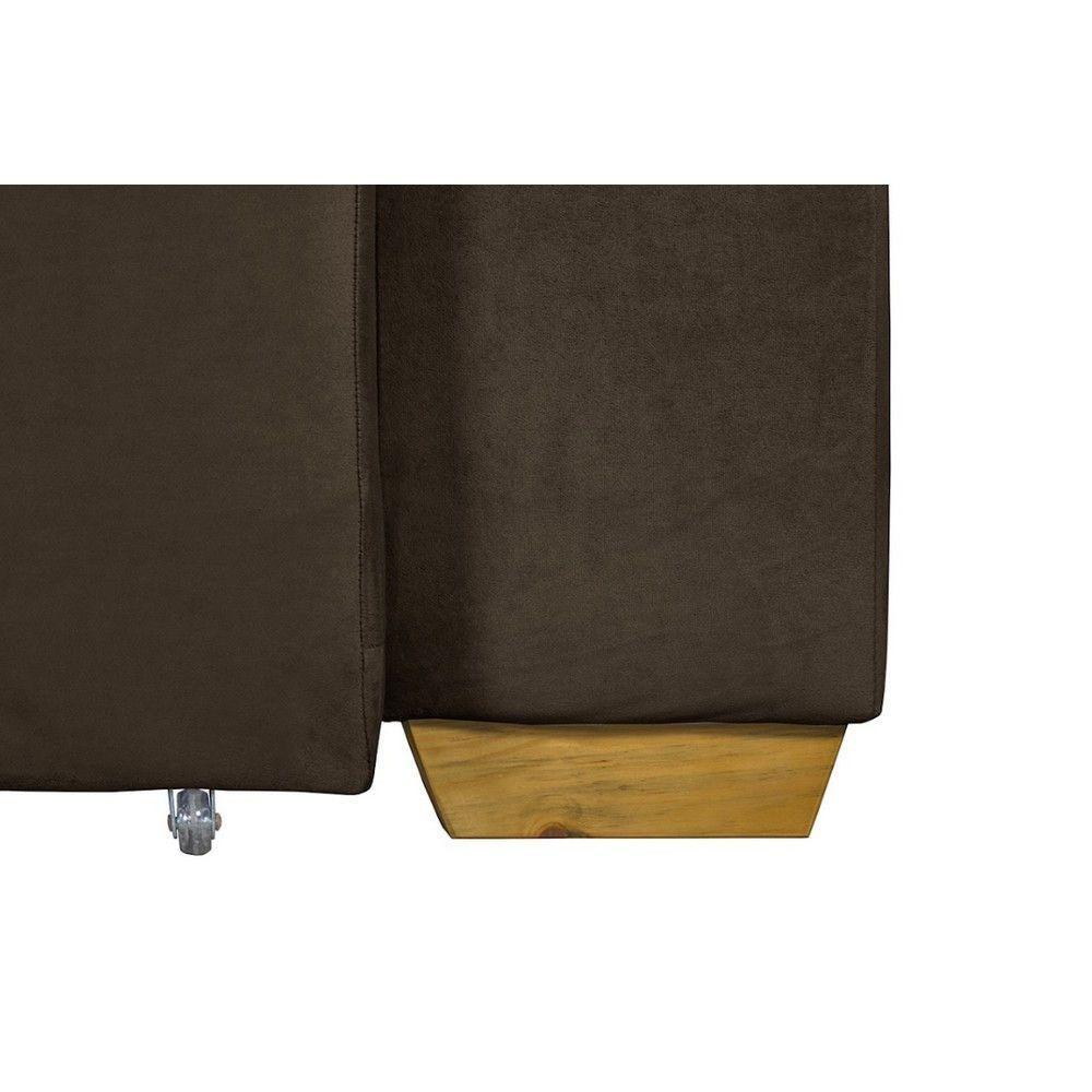 Sofá 3 Lugares Com Molas Retrátil E Reclinável Marrom - 4