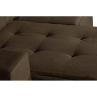 Sofá 3 Lugares Com Molas Retrátil E Reclinável Marrom - 5