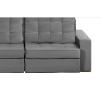 Sofá 3 Lugares 2.30 Mt Retrátil Reclinável Cinza - 8