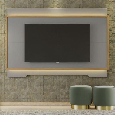 Painel Sala Para Tv Até 70" Cinza Tauari Cinza Tauari