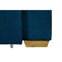 Sofá 3 Lugares 1.90 Mt Com Molas Retrátil E Reclinável Azul