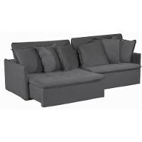 Sofá 4 Lugares 2.30 Mt Com Molas Retrátil E Reclinável Cinza - 5