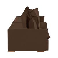 Sofá 4 Lugares Com Molas Retrátil E Reclinável Marrom - 3