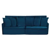 Sofá 4 Lugares 2.30 Mt Com Molas Retrátil E Reclinável Azul - 13