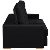 Sofá 3 Lugares 2.30 Mt Retrátil Reclinável Preto - 7