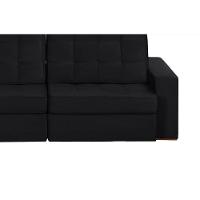 Sofá 3 Lugares 2.30 Mt Retrátil Reclinável Preto - 15