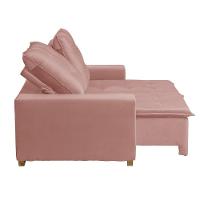 Sofá 3 Lugares 1.90 Mt Com Molas Retrátil E Reclinável Rose - 6