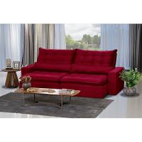 Sofá 4 Lugares 2.30 Mt Retrátil E Reclinável Vermelho - 1